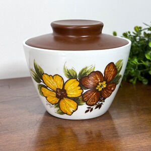 Vintage Myott Woodstock Ironstone Covered Bowl Lidded Container England